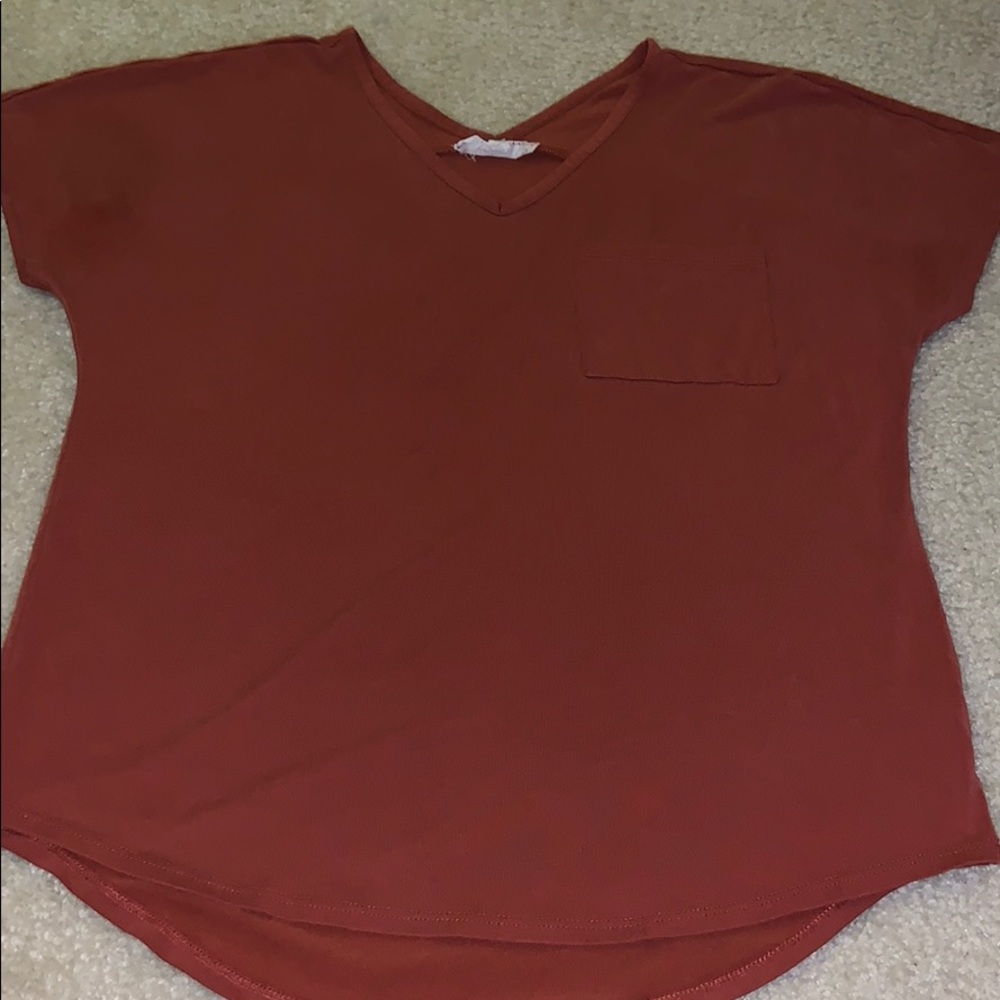 Rusted orange tee shirt SMALL